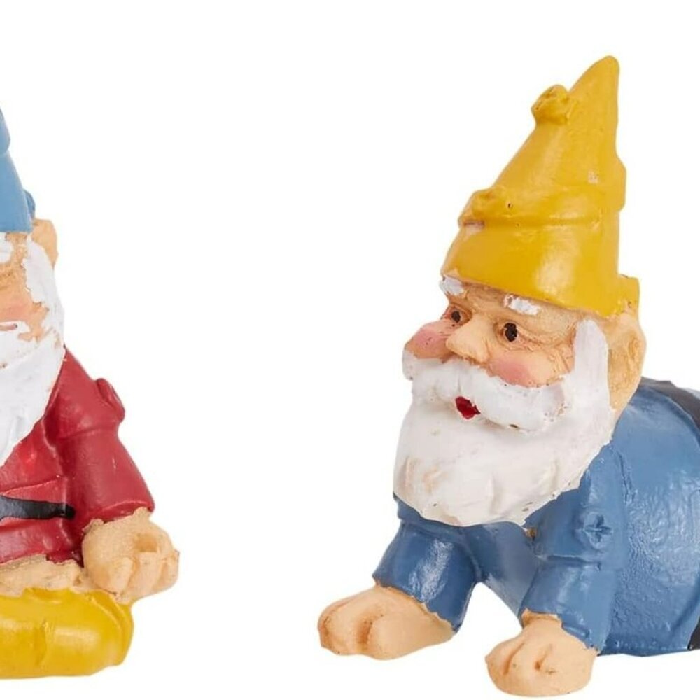 4 Pieces Mini Garden Gnomes, Outdoor Statue Set in Funny Poses for Yoga Gifts, P - Picture 8 of 9